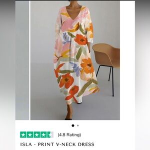 Floral Print V-Neck Maxi Dress